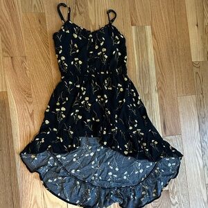 Art Class Black and Yellow Floral Romper